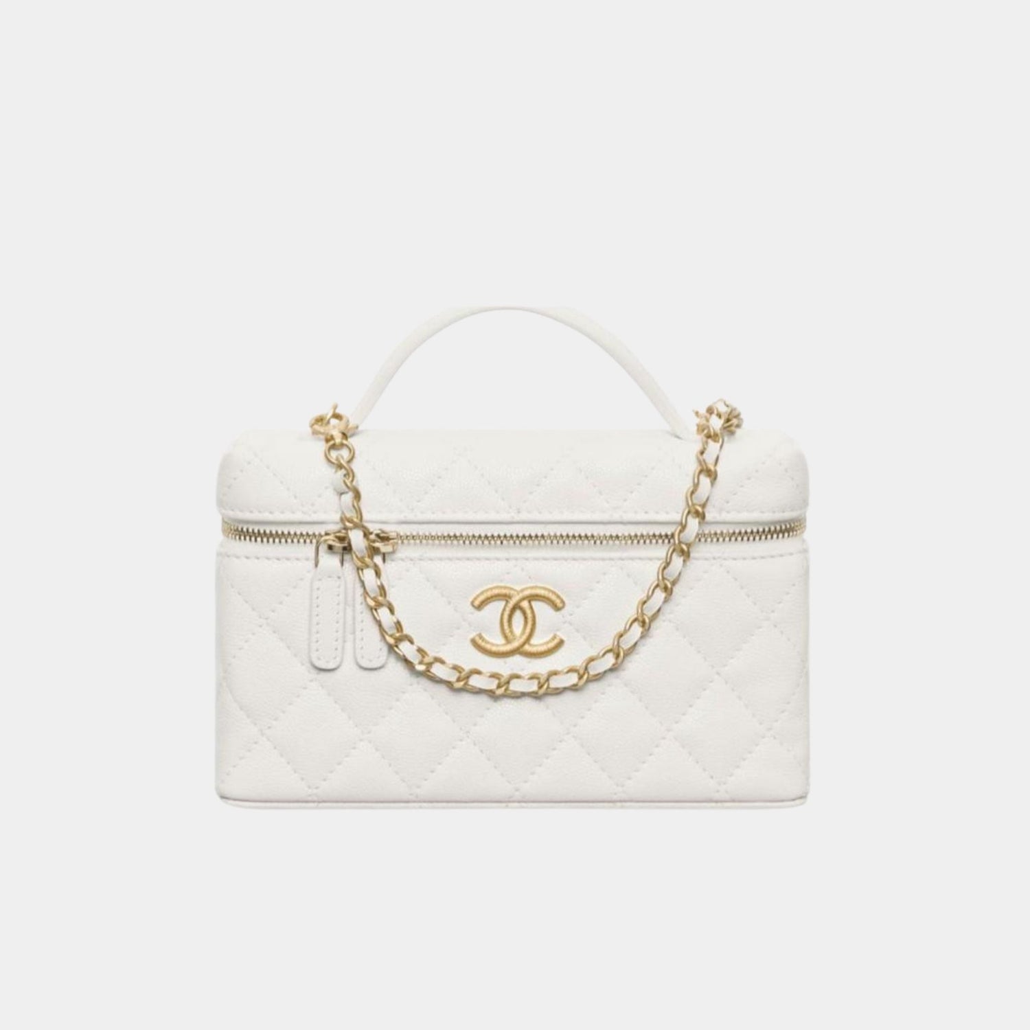 Vanity with Chain in Grained Shiny Calfskin