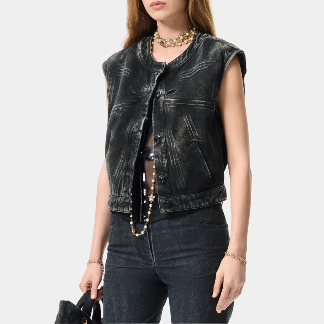 Vest in Denim