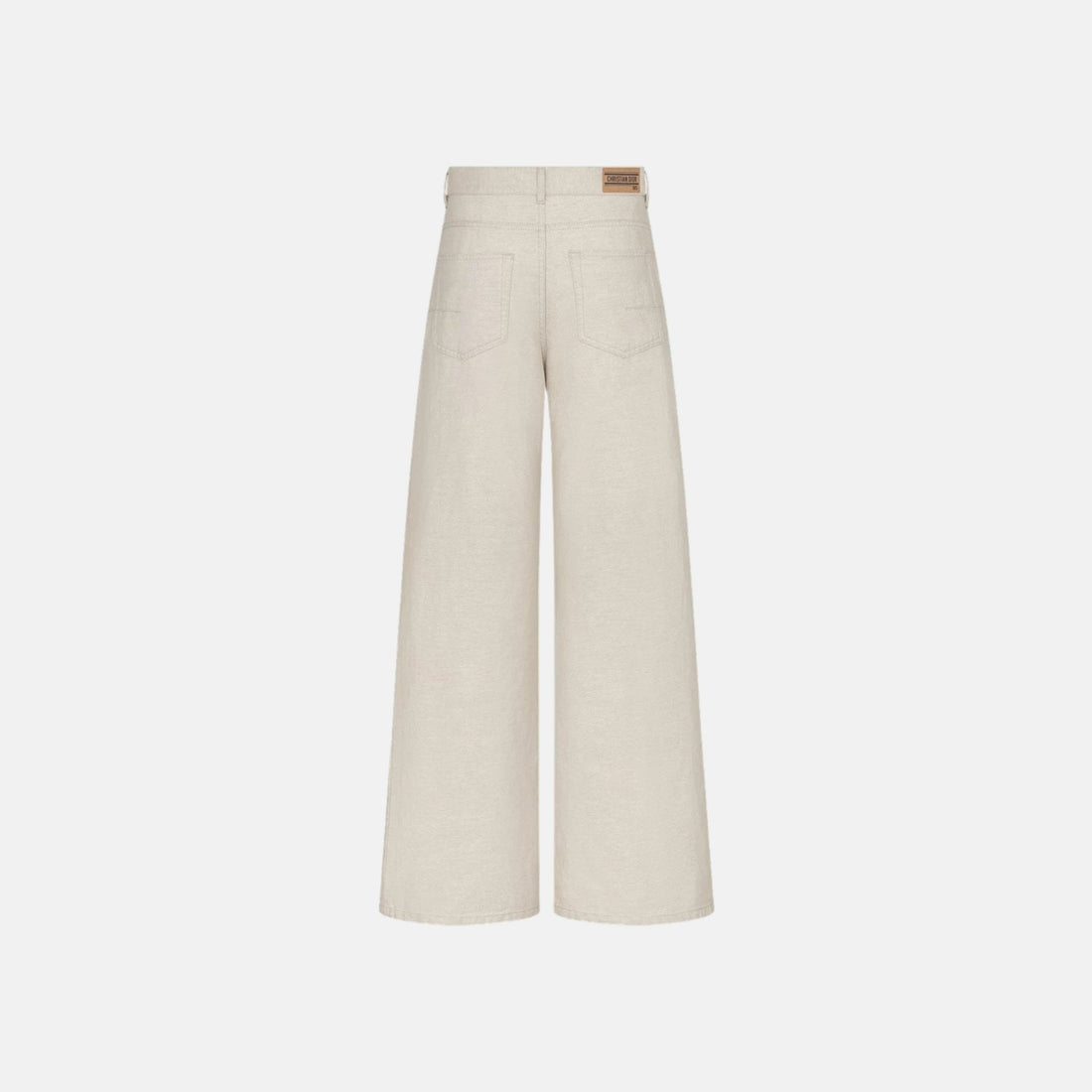 8 Flared Jeans D05 In Cotton And Linen Denim