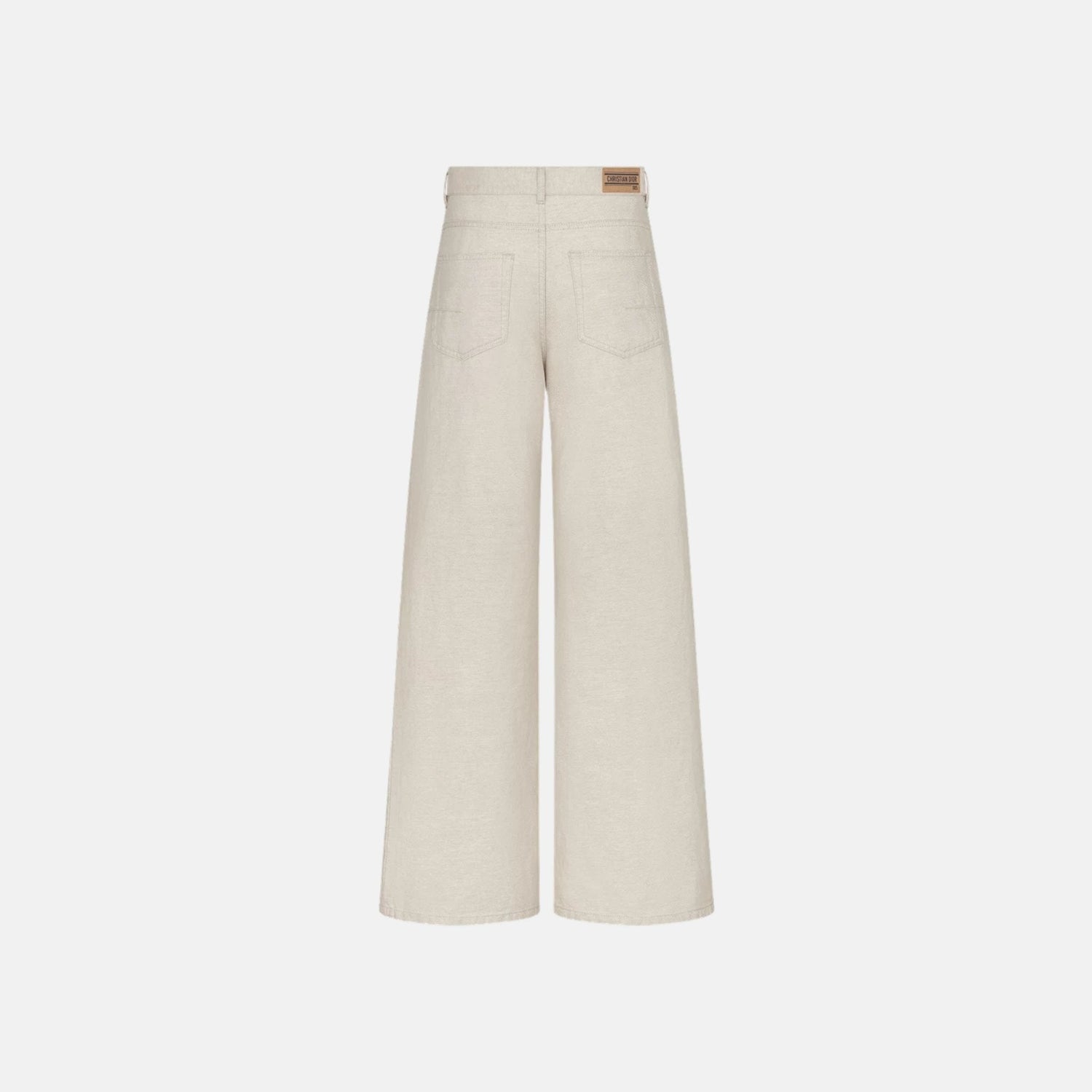 8 Flared Jeans D05 In Cotton And Linen Denim