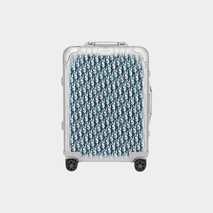 DIOR x RIMOWA Gradient Blue Oblique Aluminum Carry-On