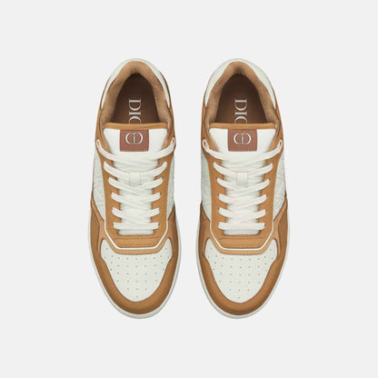 B27 Uptown Low Top Sneaker In Grained Calfskin With Gravity Leather