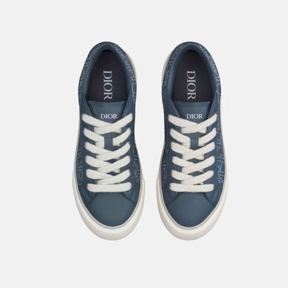 B33 Spin Sneaker In Grained Calfskin And Gravity Outline Leather