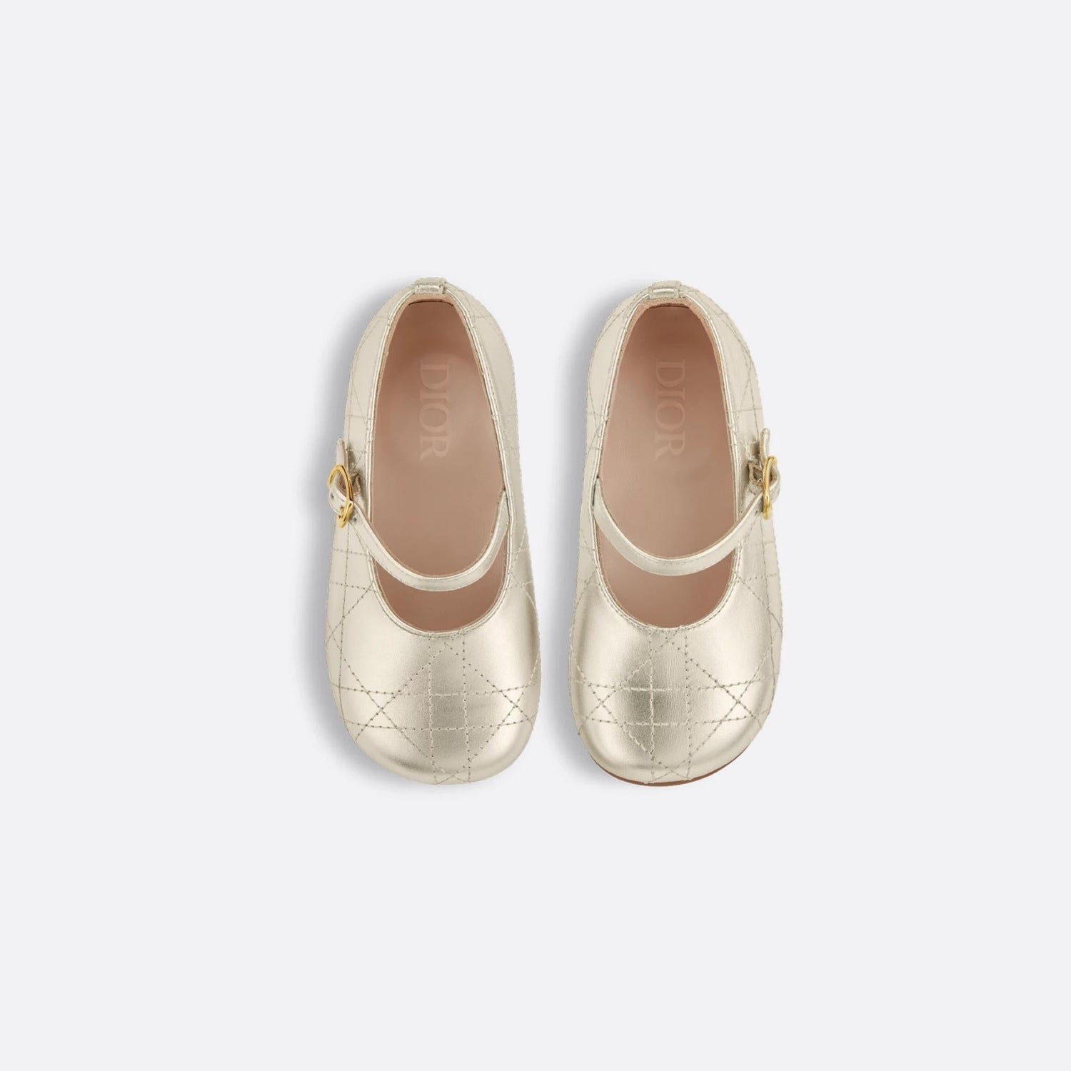 Baby Ballet Flat Cannage Calfskin