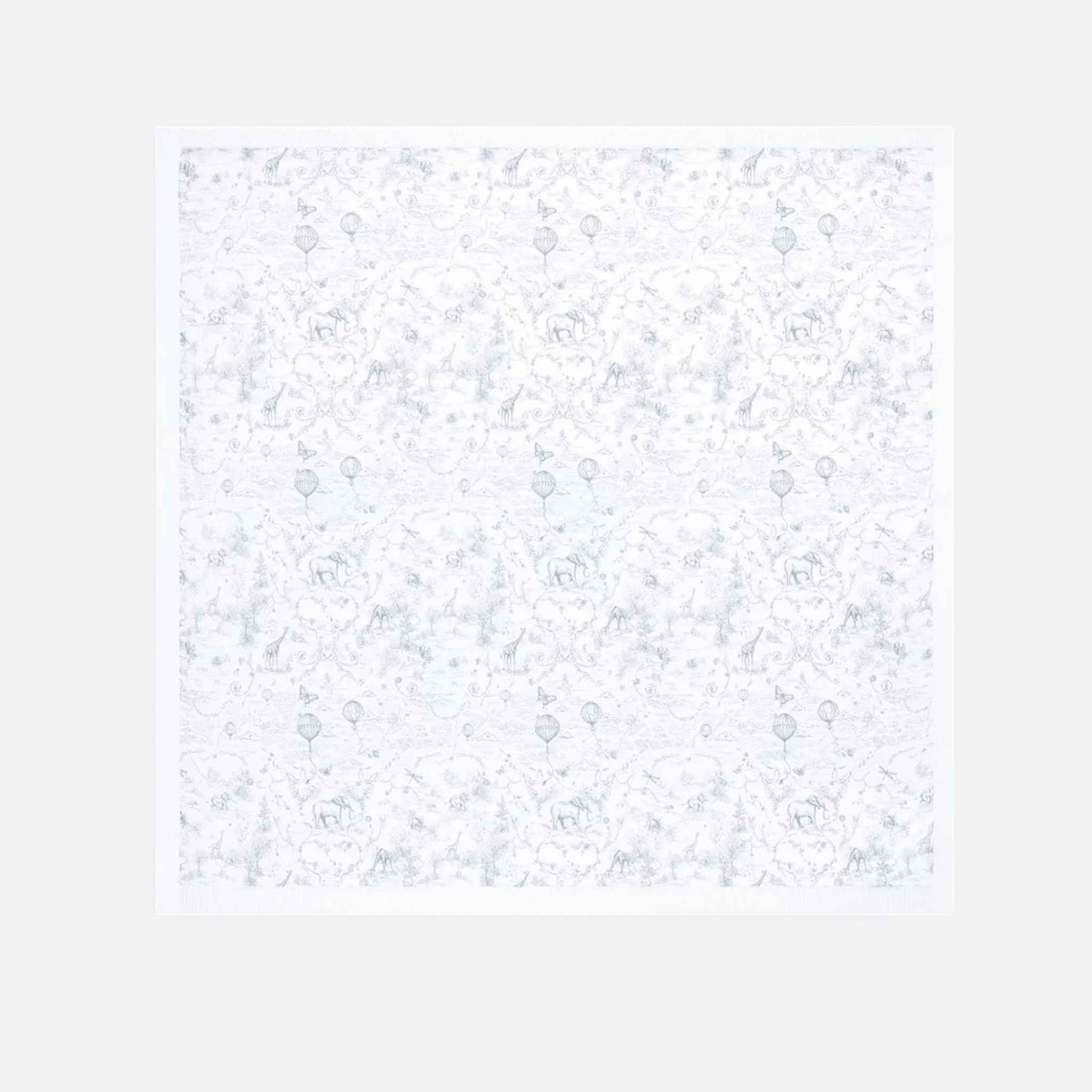 Baby Blanket White Cotton Knit
