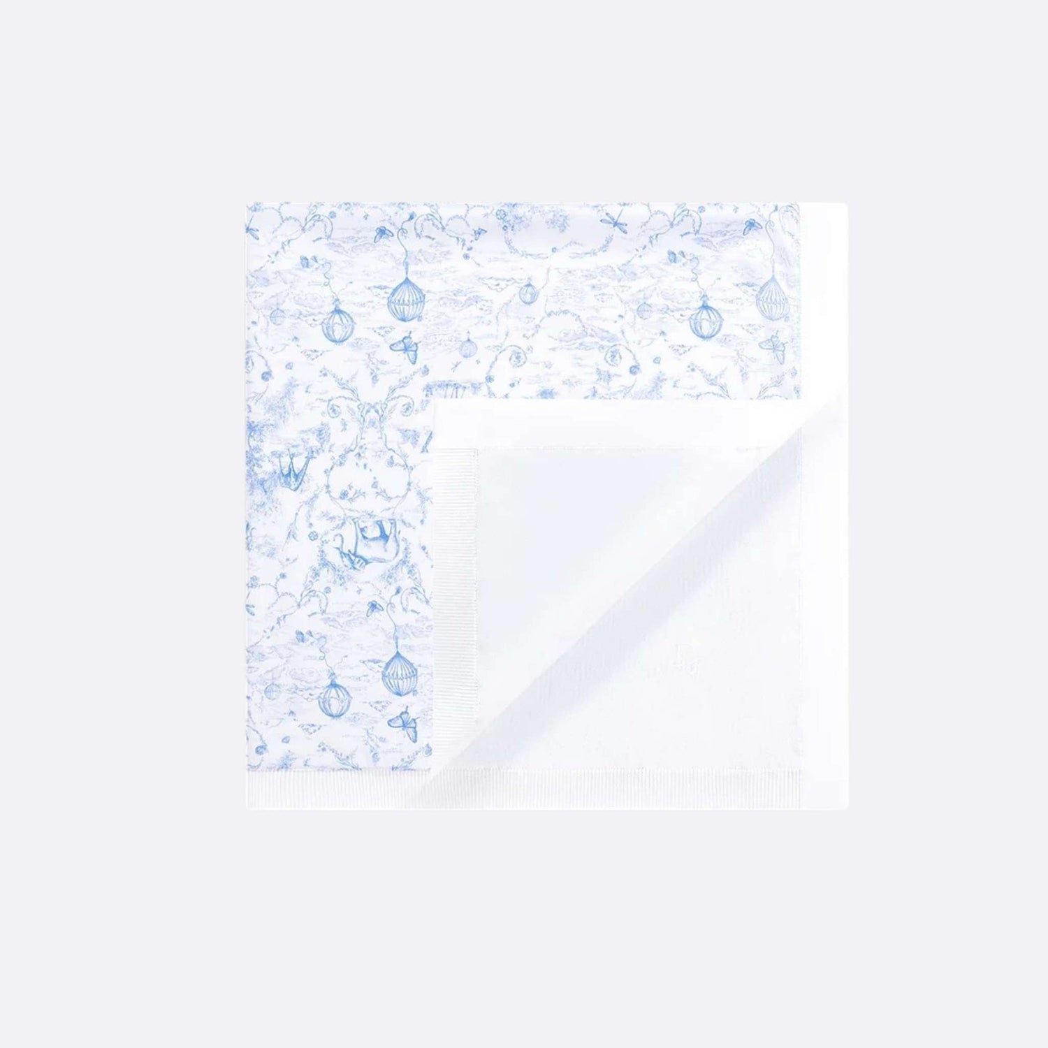 Baby Blanket White Cotton Knit