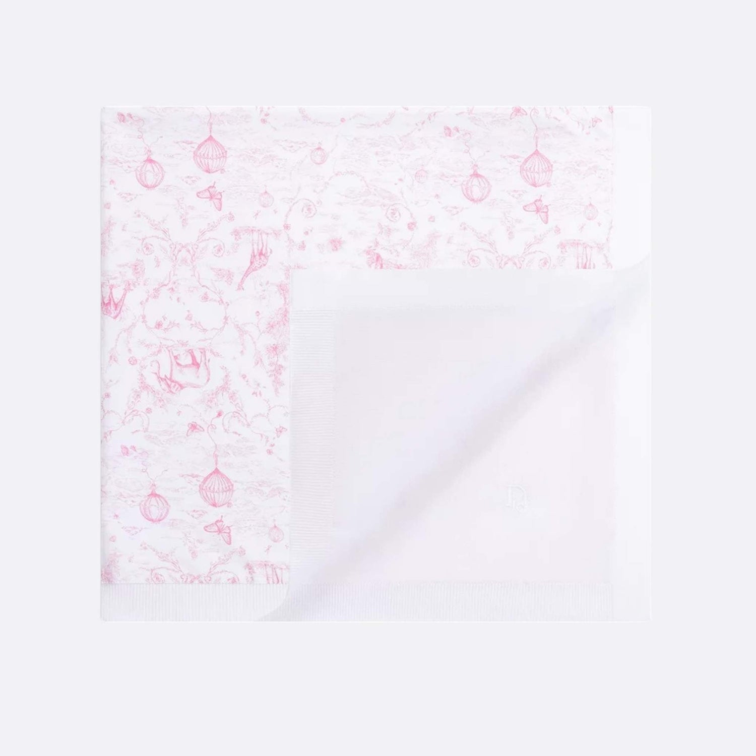 Baby Blanket White Cotton Knit
