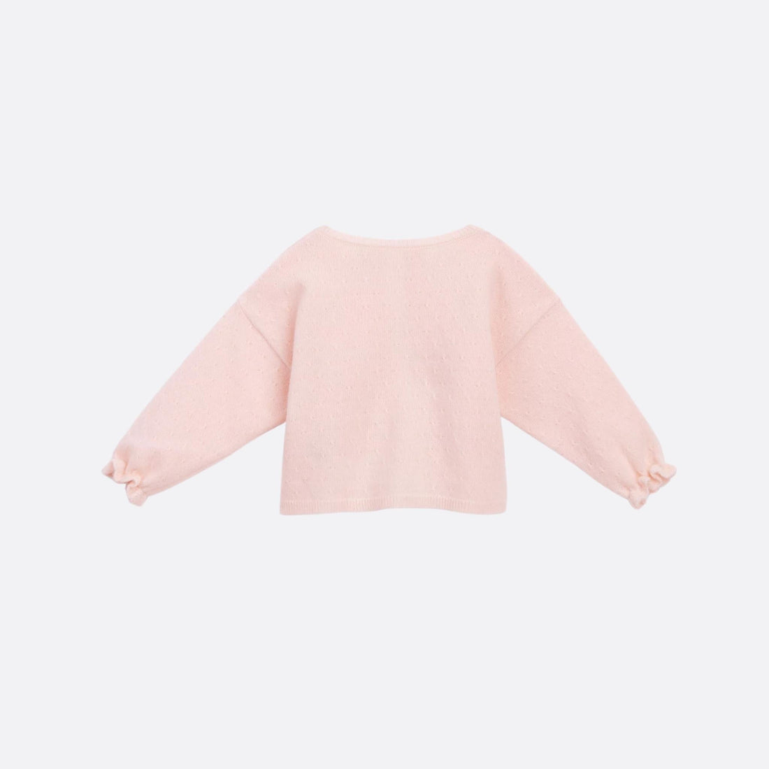 Baby Cardigan Pale Pink Wool and Cashmere Knit
