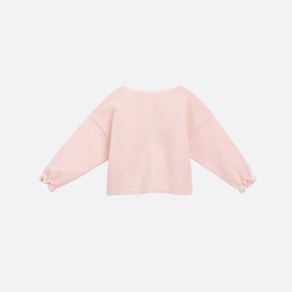Baby Cardigan Pale Pink Wool and Cashmere Knit