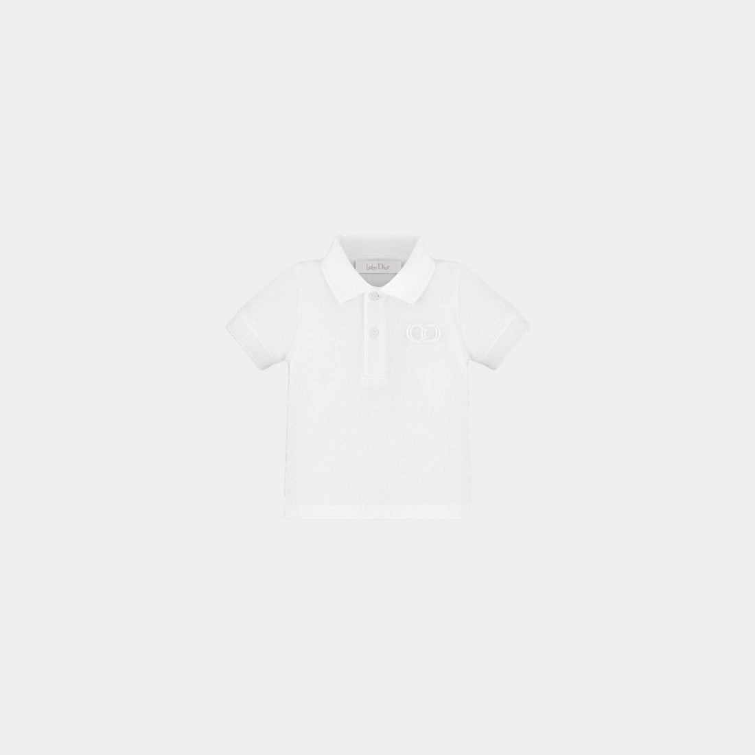 Baby CD Icon Polo Shirt White Cotton Pique