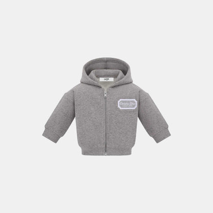 Baby Christian Dior Couture Zipped Hoodie Cotton Fleece
