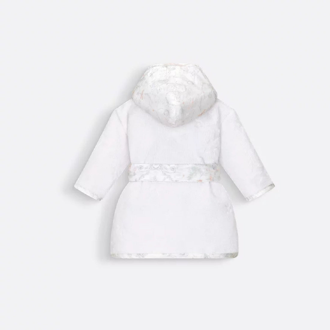 Baby Hooded Bathrobe Ivory Cotton