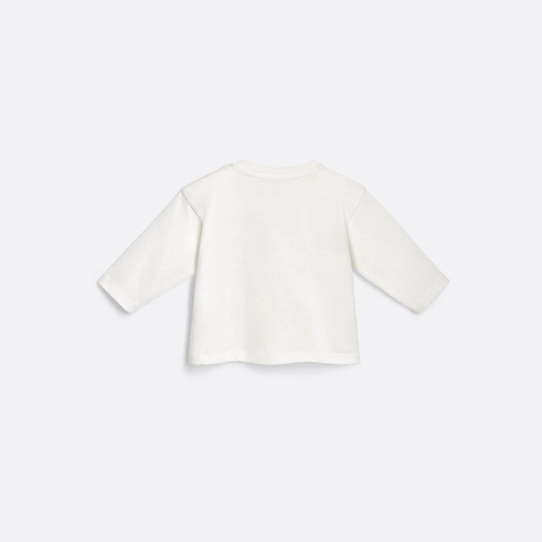 Baby Long-Sleeved T-Shirt Ivory Cotton Jersey
