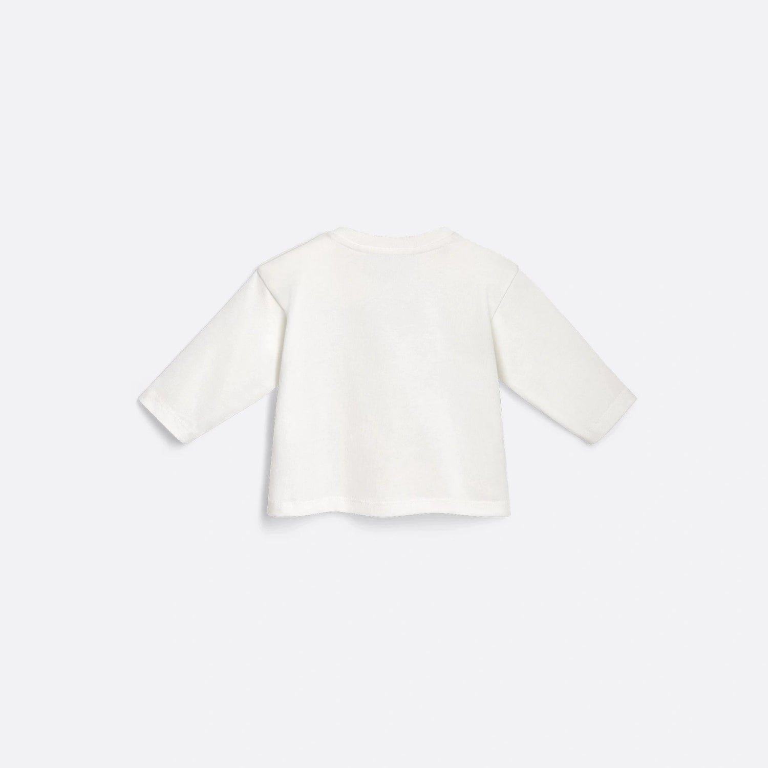 Baby Long-Sleeved T-Shirt Ivory Cotton Jersey