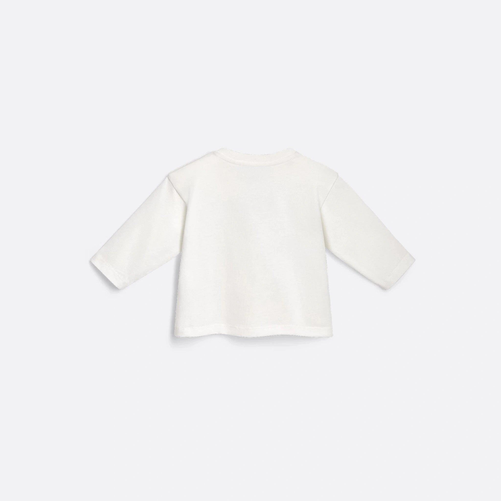 Baby Long-Sleeved T-Shirt Ivory Cotton Jersey