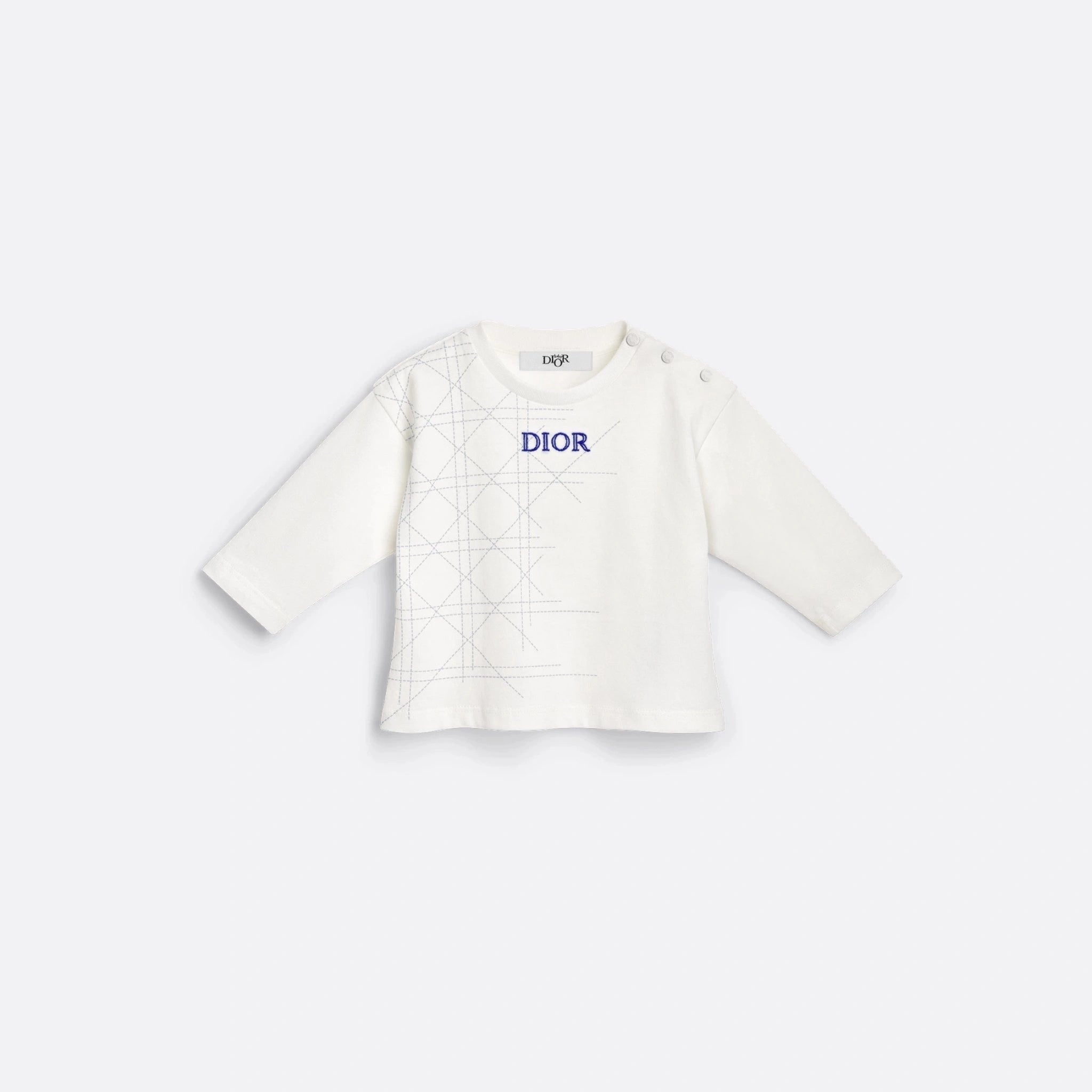 Baby Long-Sleeved T-Shirt Ivory Cotton Jersey