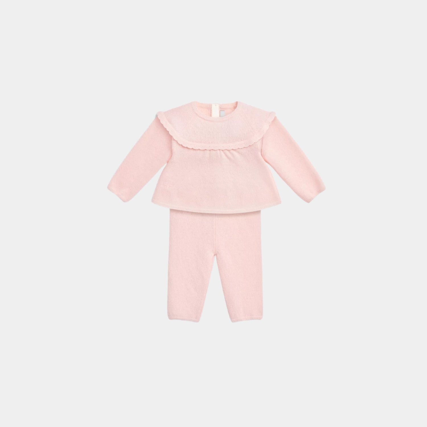 Baby Outfit Pale Pink Wool and Cashmere Knit