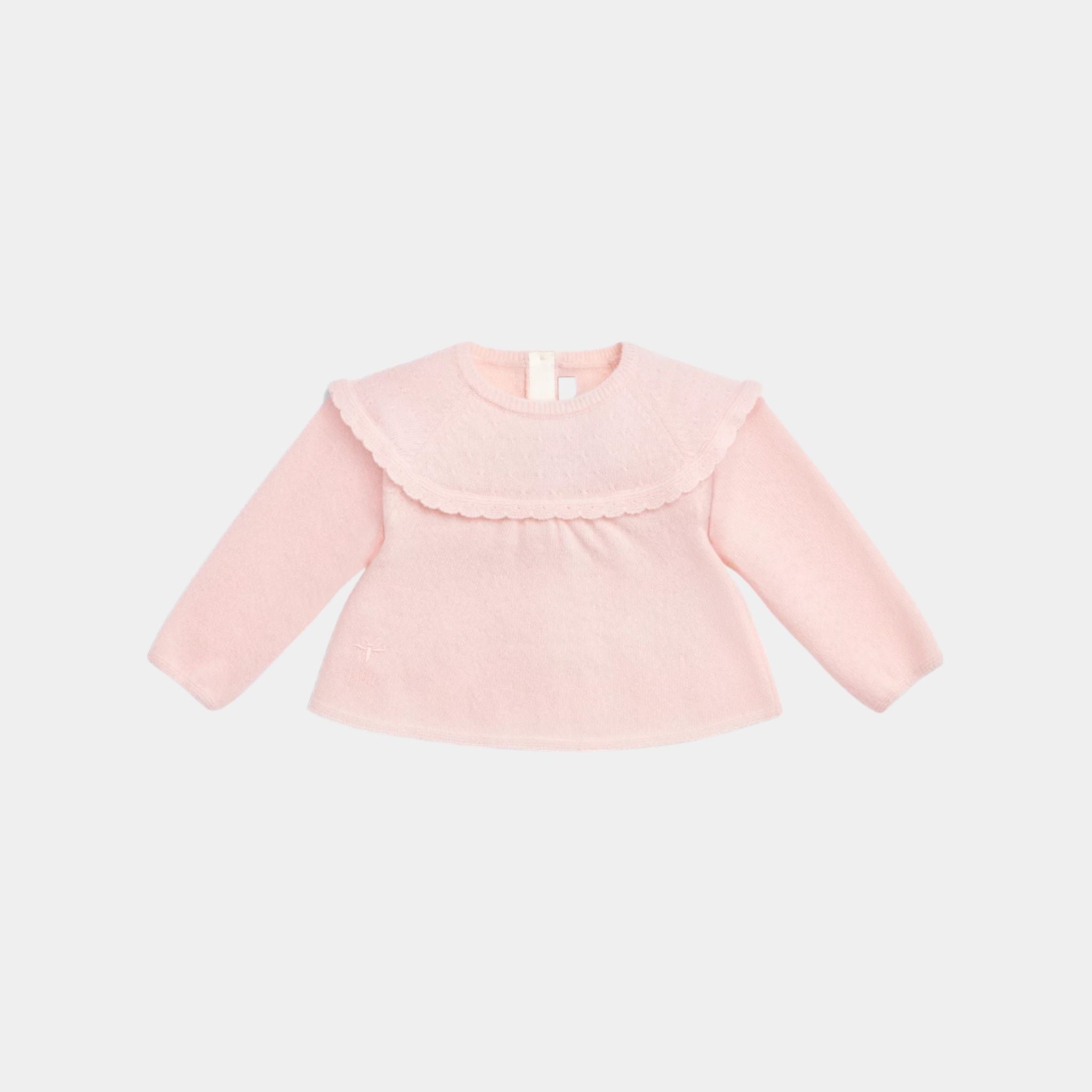 Baby Outfit Pale Pink Wool and Cashmere Knit