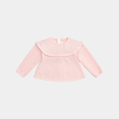 Baby Outfit Pale Pink Wool and Cashmere Knit
