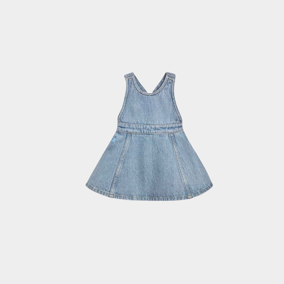 Baby Pinafore Dress Blue Cotton Denim