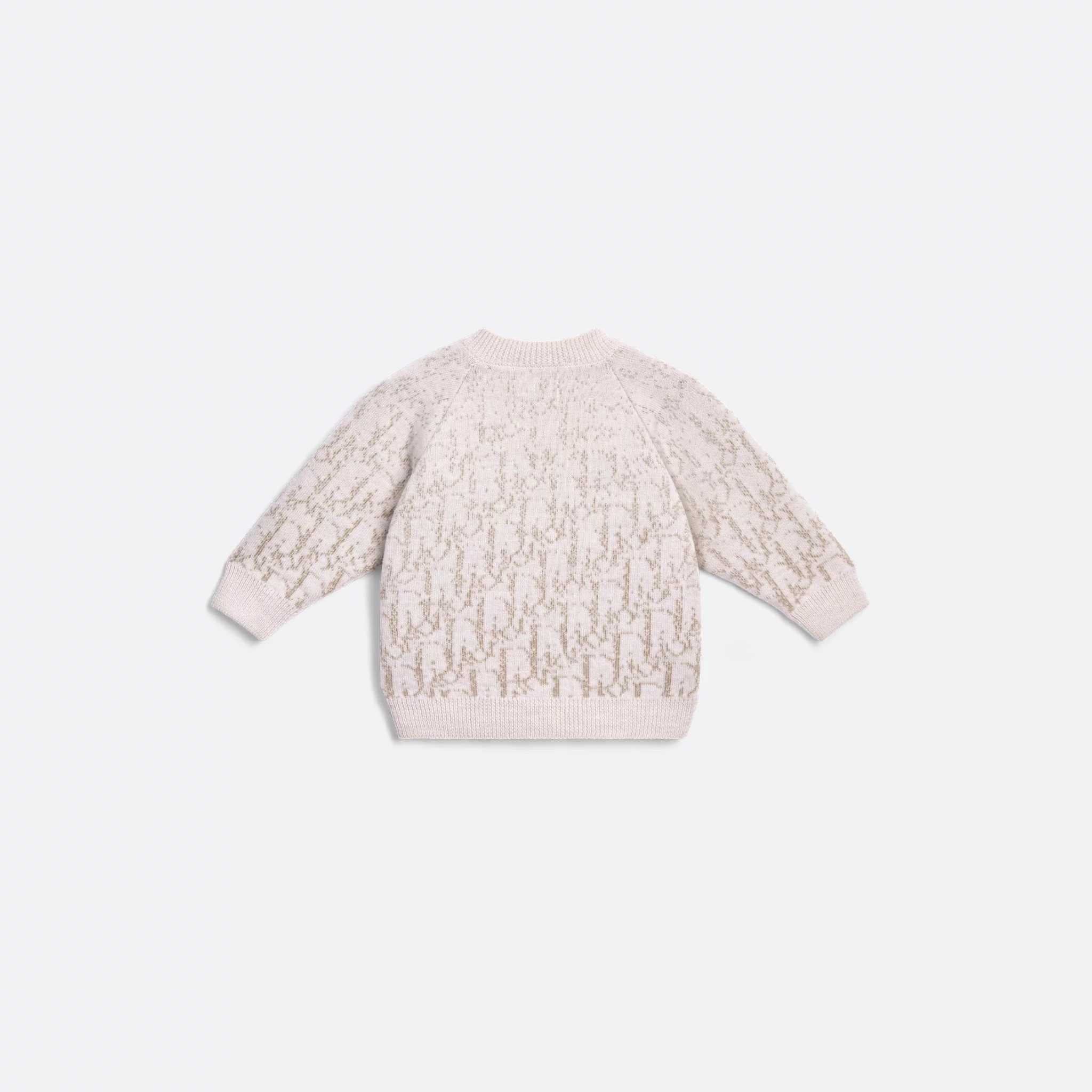 Baby Sweater Wool Knit with Dior Oblique Jacquard
