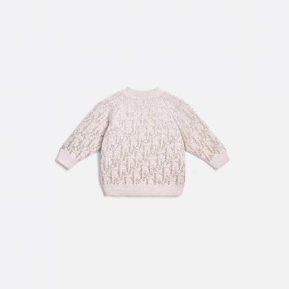 Baby Sweater Wool Knit with Dior Oblique Jacquard