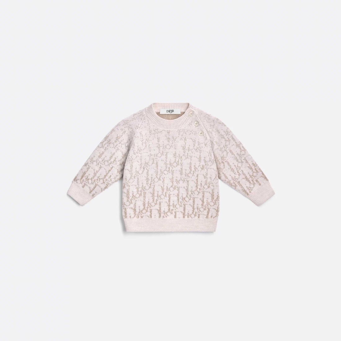 Baby Sweater Wool Knit with Dior Oblique Jacquard
