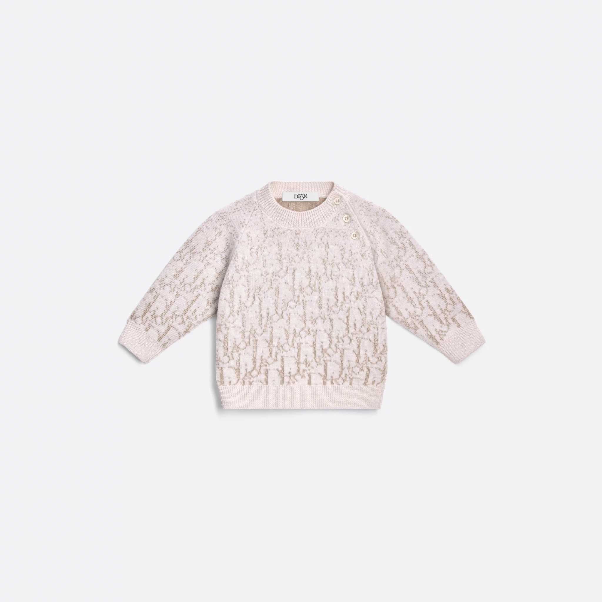 Baby Sweater Wool Knit with Dior Oblique Jacquard