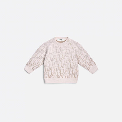Baby Sweater Wool Knit with Dior Oblique Jacquard