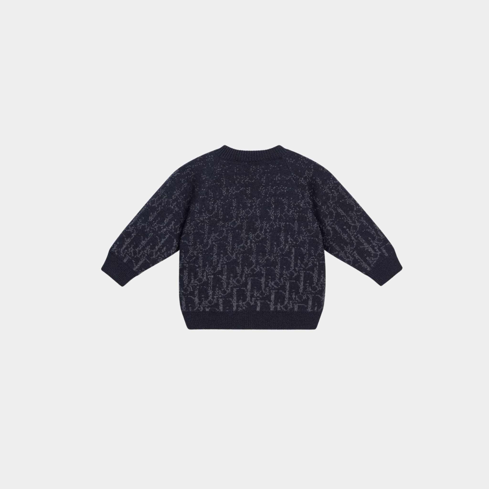 Baby Sweater Wool Knit with Dior Oblique Jacquard