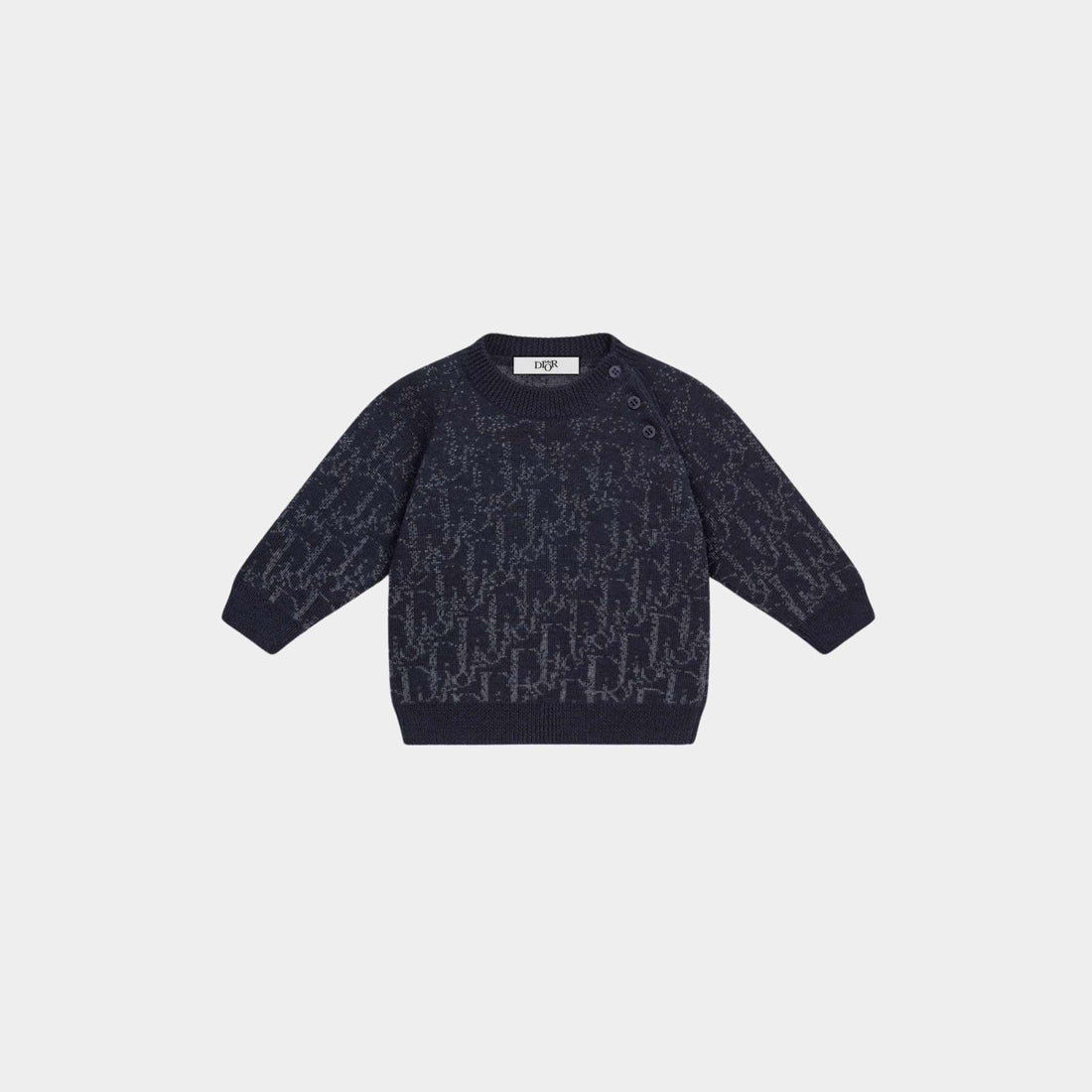 Baby Sweater Wool Knit with Dior Oblique Jacquard