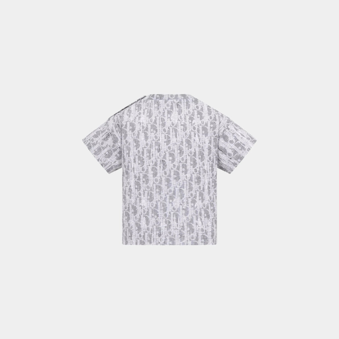 Baby T-Shirt Gray Dior Oblique Cotton Jersey with Camouflage Effect