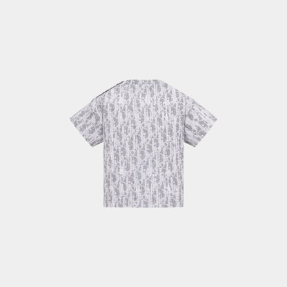 Baby T-Shirt Gray Dior Oblique Cotton Jersey with Camouflage Effect