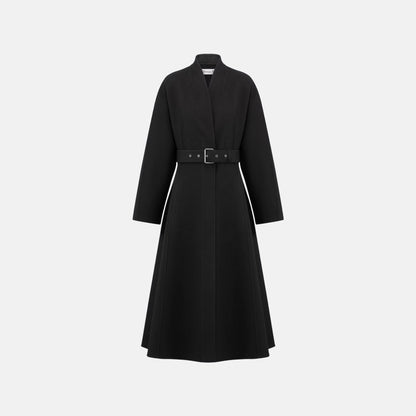 Belted Coat In Virgin Wool And Cashmere