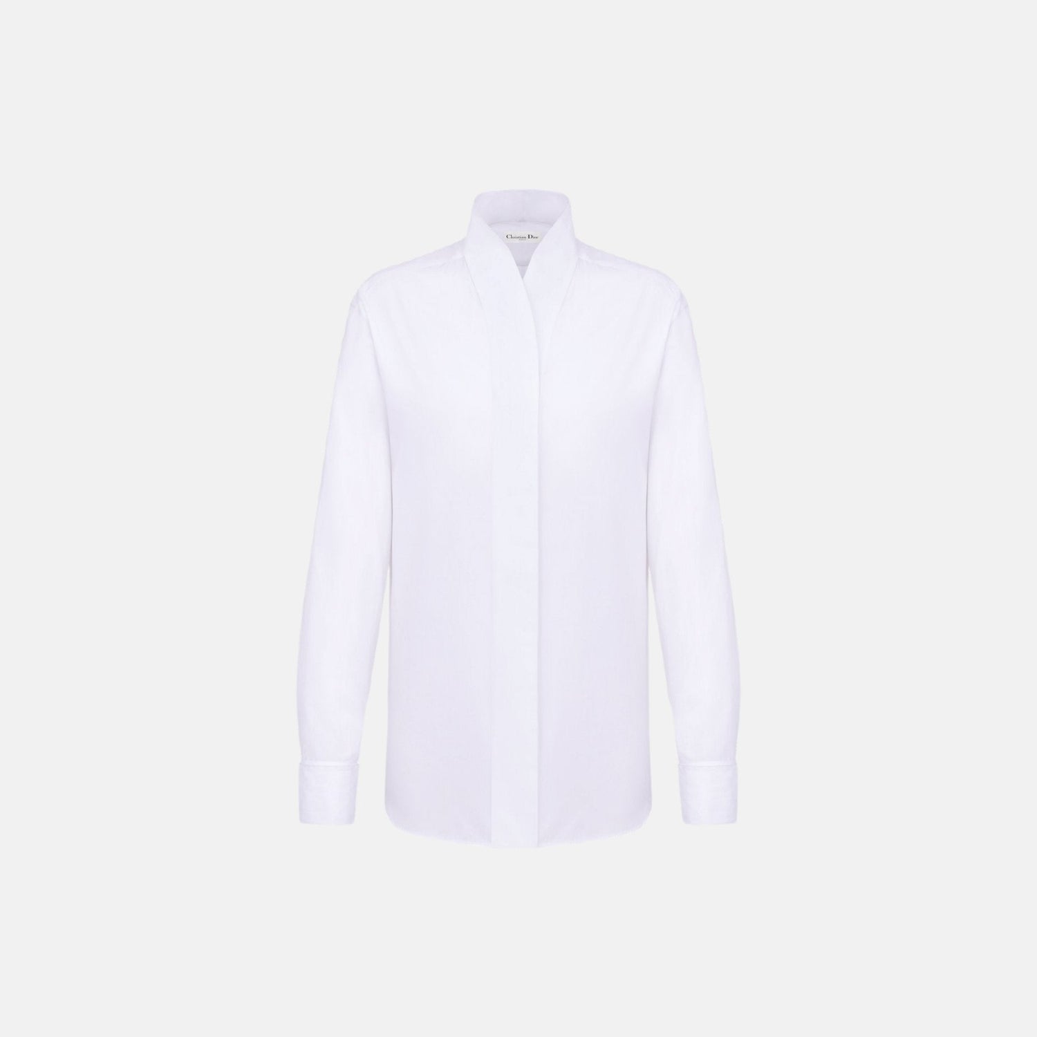 Blouse In Cotton Poplin With Long Sleeves