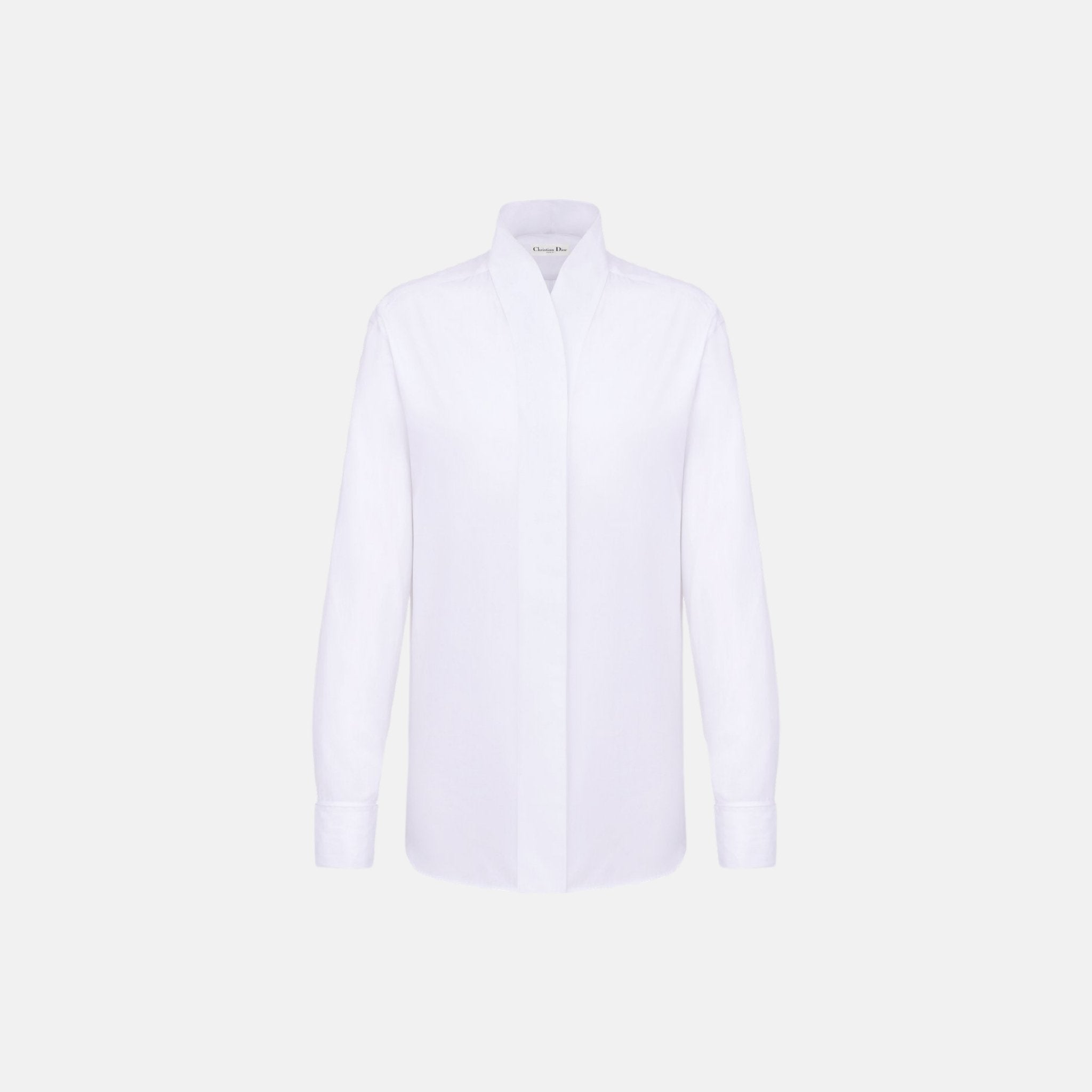 Blouse In Cotton Poplin With Long Sleeves