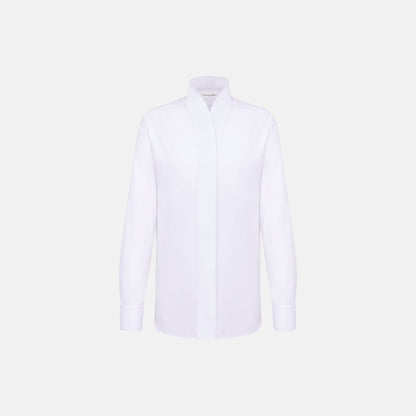 Blouse In Cotton Poplin With Long Sleeves