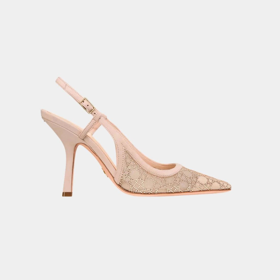 Dior Capture Slingback Pump Mesh with Rhinestone and Suede