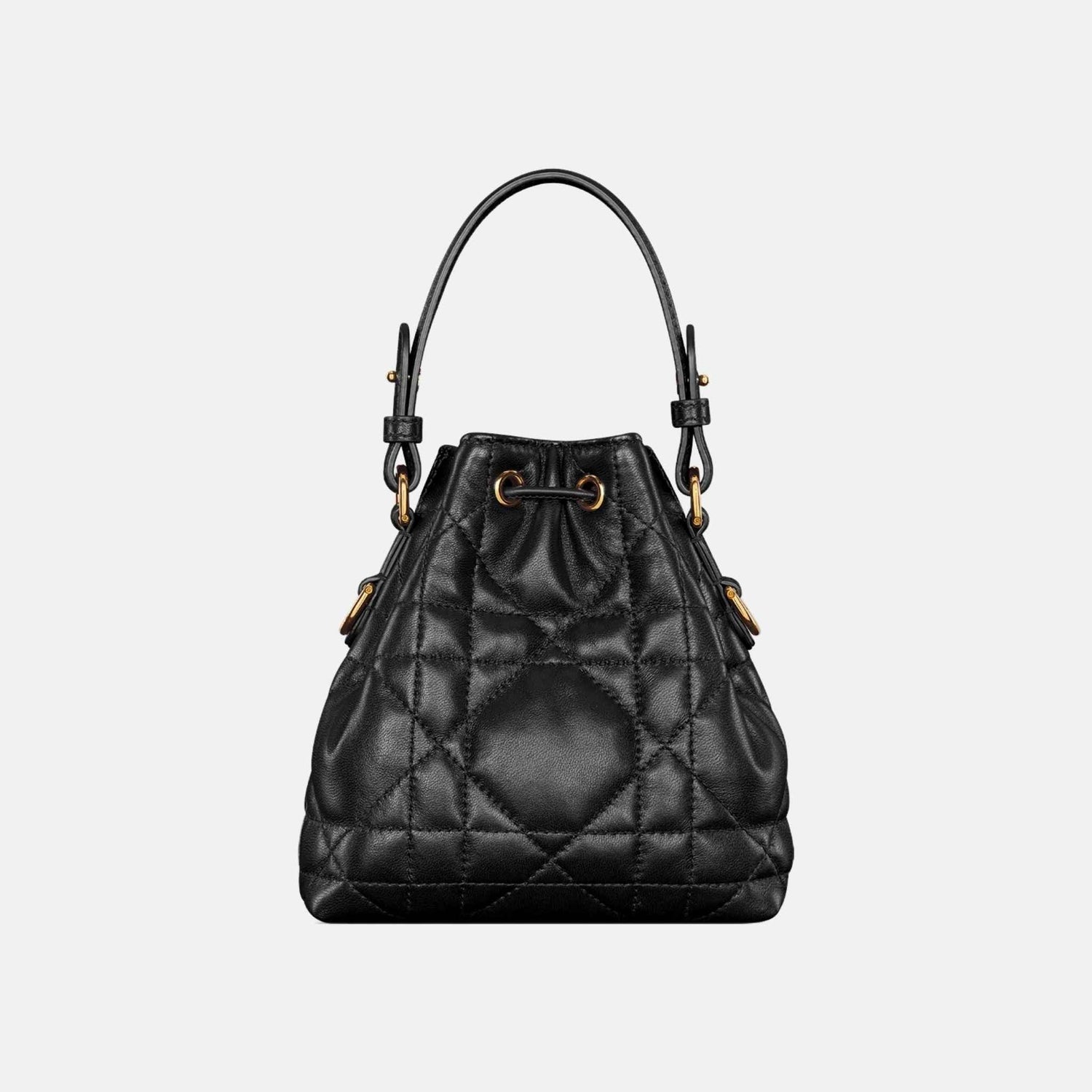 Dior Caro Nano Bucket Bag In Macrocannage Lambskin