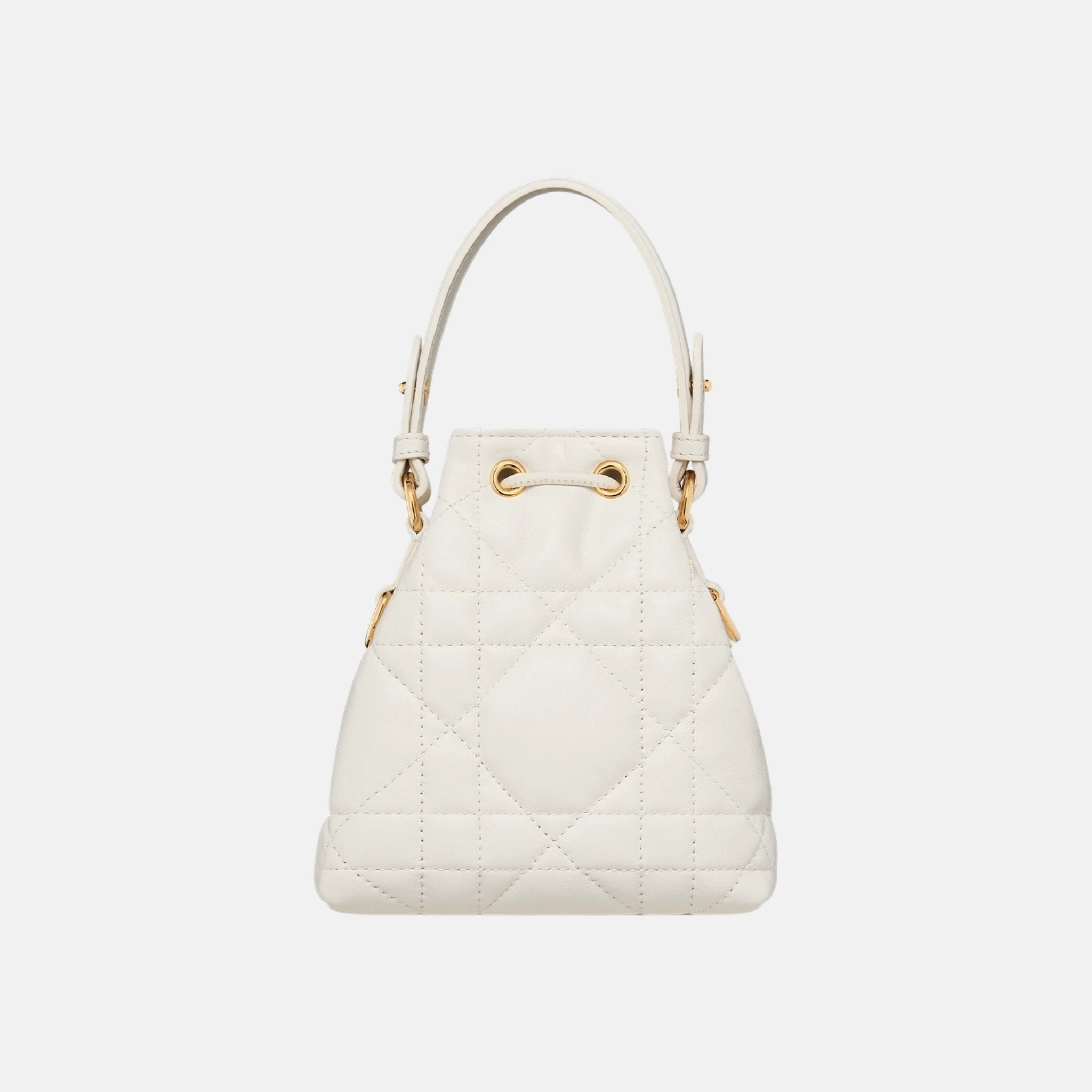 Dior Caro Nano Bucket Bag In Macrocannage Lambskin