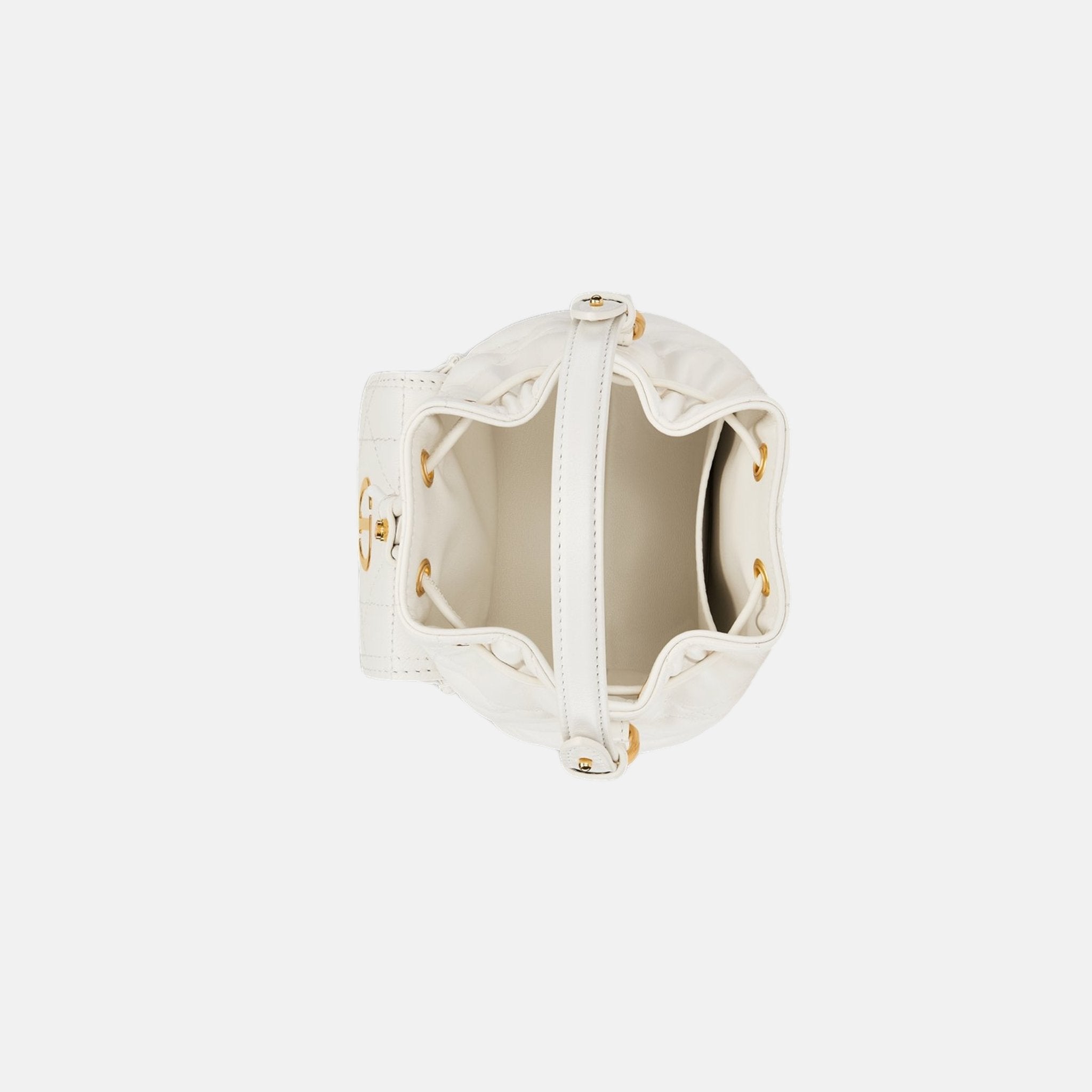 Dior Caro Nano Bucket Bag In Macrocannage Lambskin