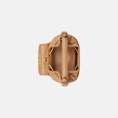 Dior Caro Nano Bucket Bag In Macrocannage Lambskin