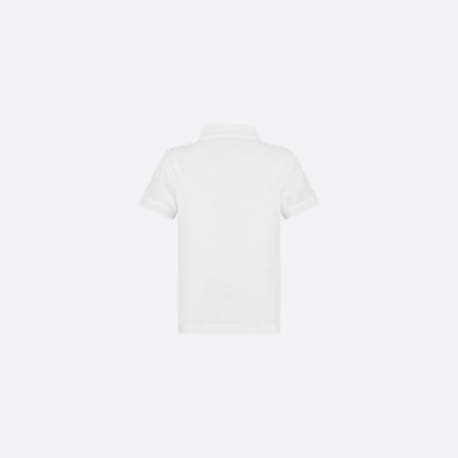 CD Icon Polo Shirt White Cotton Piqué