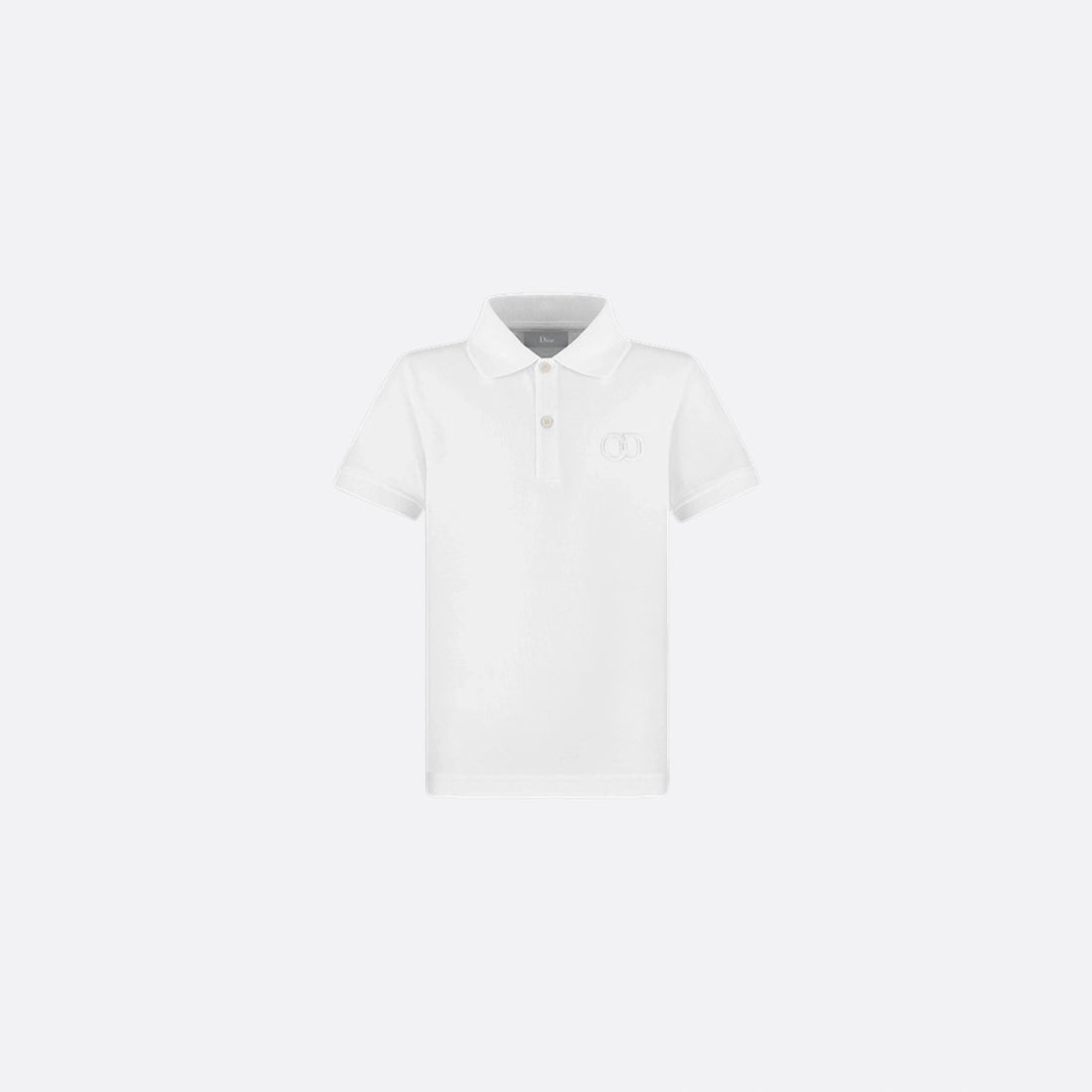 CD Icon Polo Shirt White Cotton Piqué