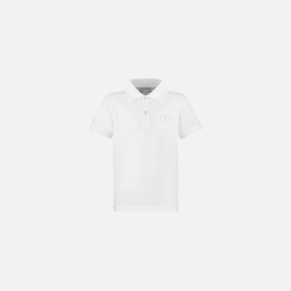 CD Icon Polo Shirt White Cotton Piqué
