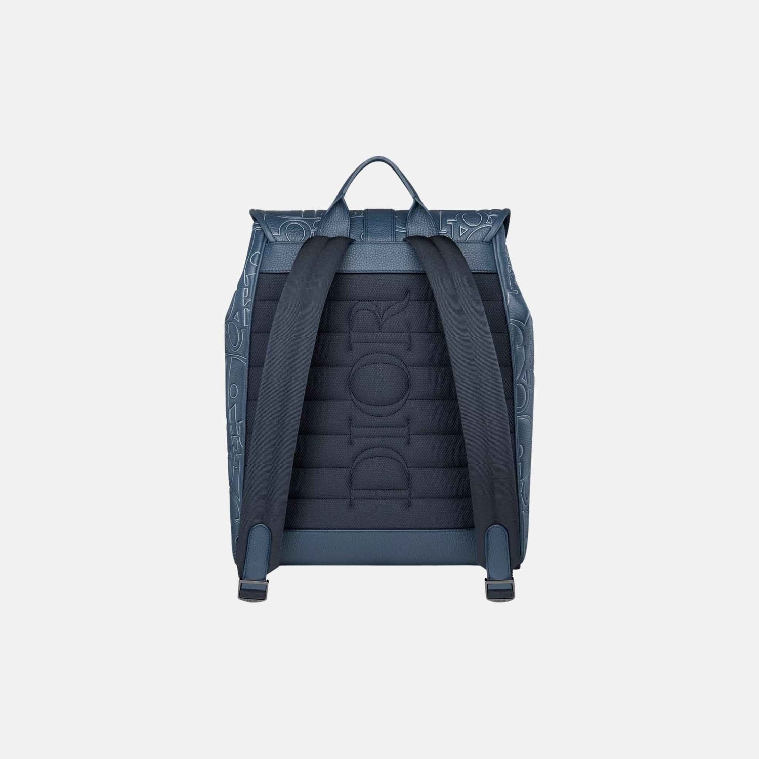 Daily Backpack with Flap in Outline and Grained Calfskin