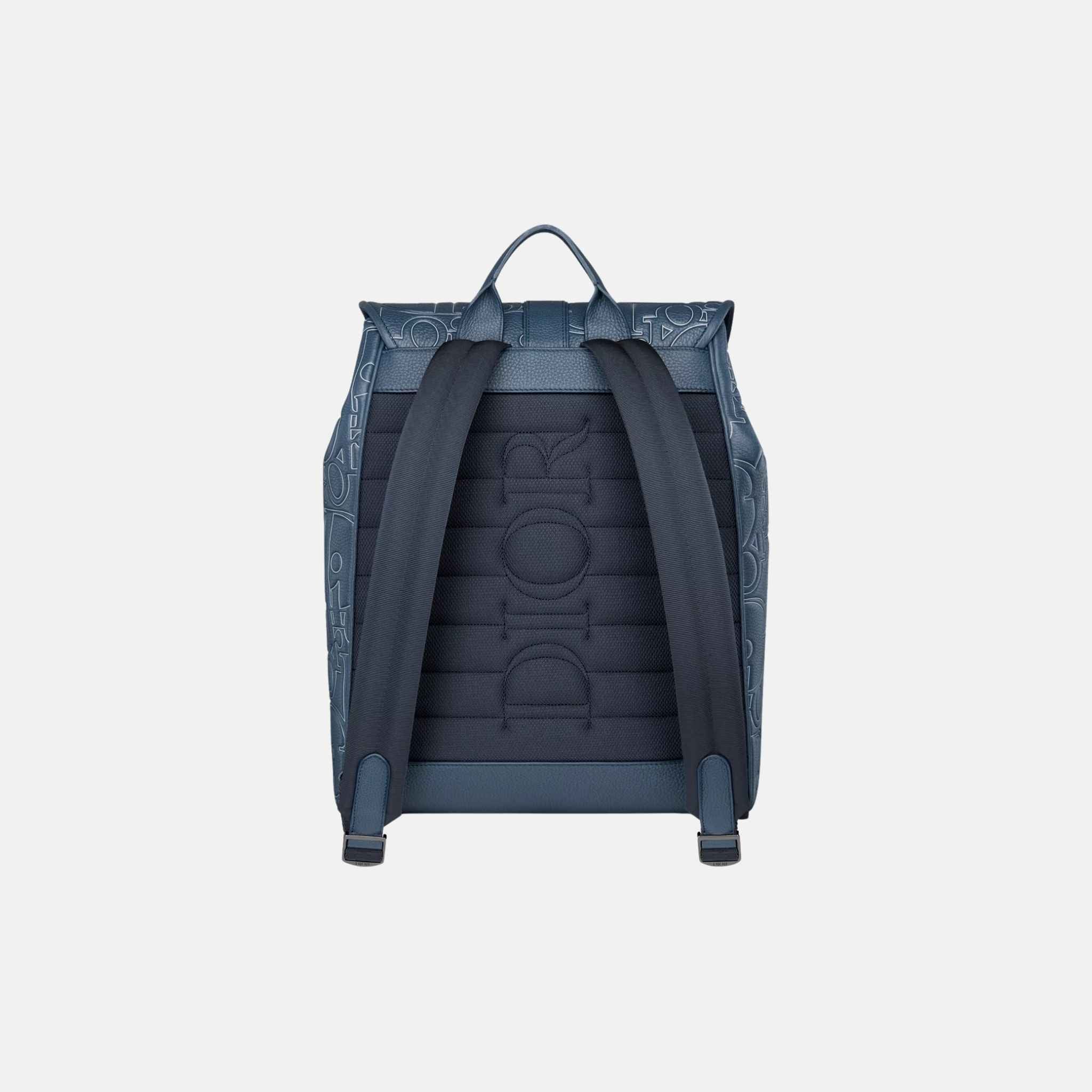 Daily Backpack with Flap in Outline and Grained Calfskin