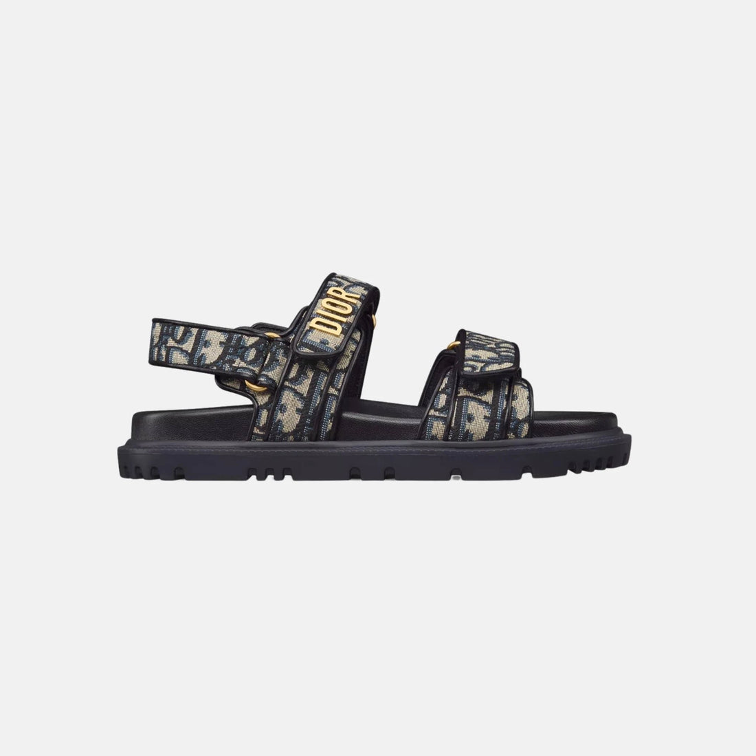 Dioract Sandal In Cotton Embroidered With Oblique Motif