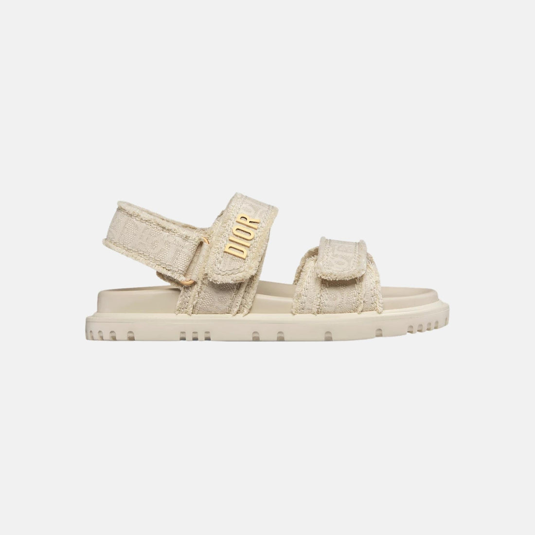 Dior Fringed Cotton Dioract Sandal with Oblique Motif