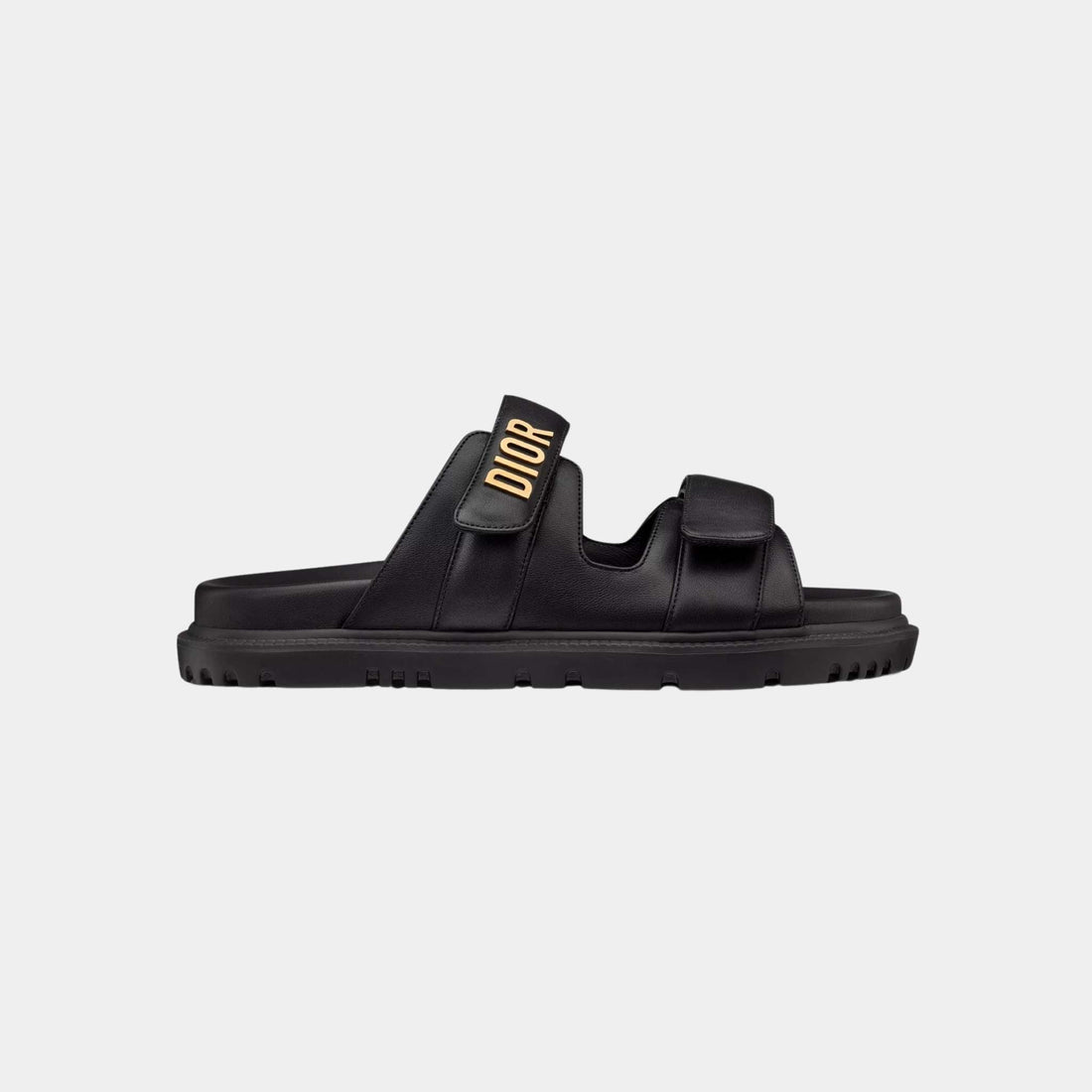 Dioract Slide Black Lambskin